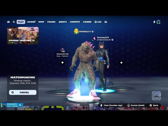 Fortnite GODZILLA Smashes through the City Scape in NIKE SHOES