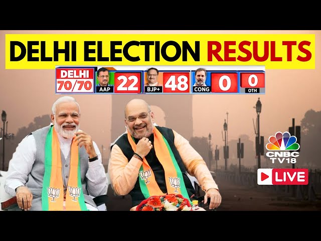 Delhi Results 2025 LIVE Updates: BJP Crosses Halfway Mark, Kejriwal Loses in New Delhi | N18L