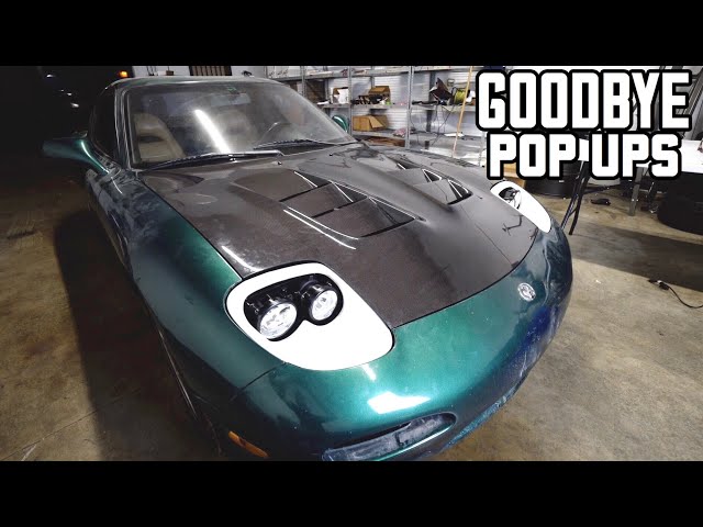 RX-7 Sleek Headlight Install - RE-Amemiya Kit (H11)