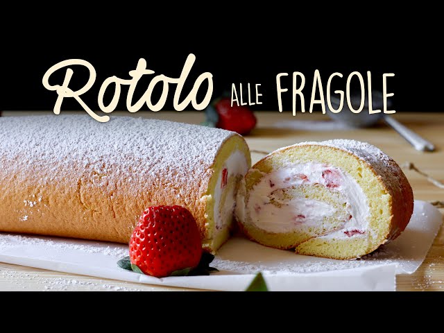 STRAWBERRY CAKE ROLL Easy Recipe - Buon'Idea