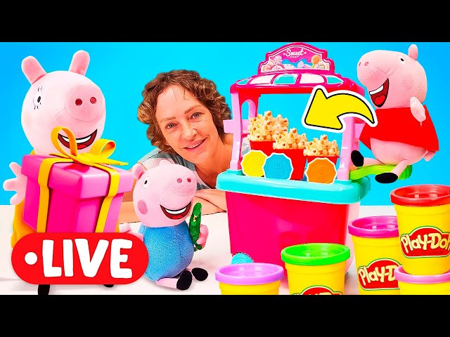 Spaß mit Nicole und Peppa Wutz LIVE 🔴 Spielzeug Videos für Kinder mit Familie Wutz