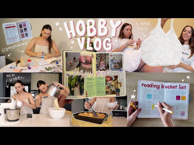 cosy hobby vlog 📖✨🎨 book journal, crochet, scrapbooking, packages + starting new hobbies!