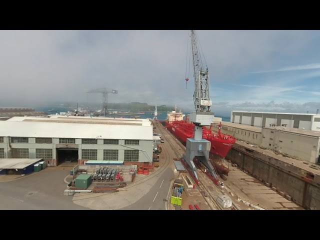 Falmouth docks from the wall