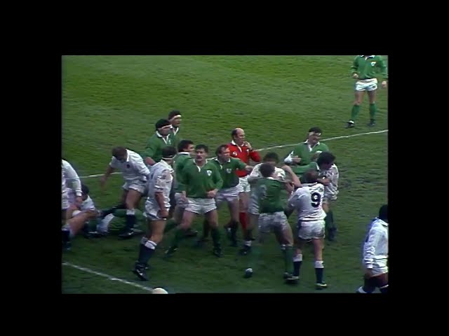 Ireland vs England Rugby, Lansdowne Road, Dublin City, Ireland 1989