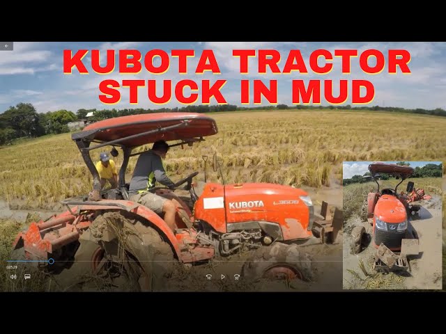 KUBOTA TRACTOR STUCK IN DEEP MUD, PHILIPPINES [p-lep] BUHAYT RUCKER #FARMING #TRACTOR #ROTOVATOR