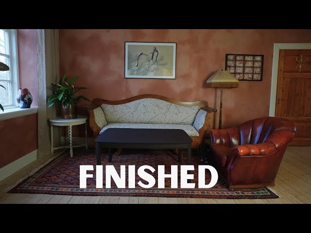 E56 LIVING ROOM RENO (Pt. 2 Finished) I Old School House in Sweden