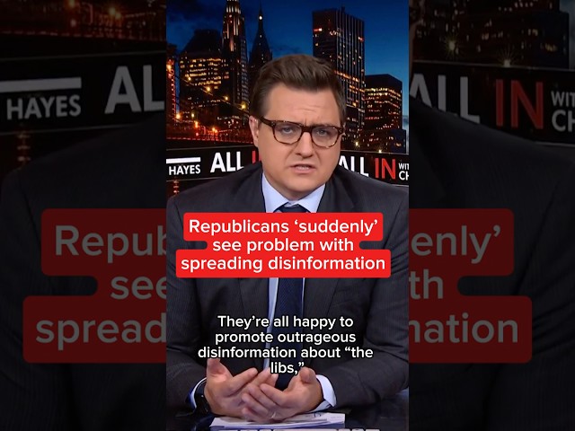 Republicans 'suddenly' see problem with spreading misinformation