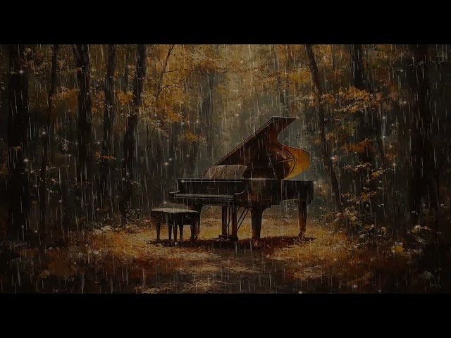 Meditation With Soothing Piano Music And Rain Sounds | Help You Sleep With Calming Piano Music