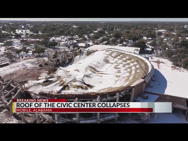 Roof of the Civic Center collapses