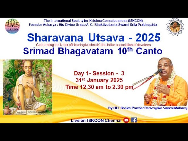 Srimad Bhagavatam 10th Canto | HH Bhakti Prachar Parivrajak Swami | Shravana Utsava - 2025