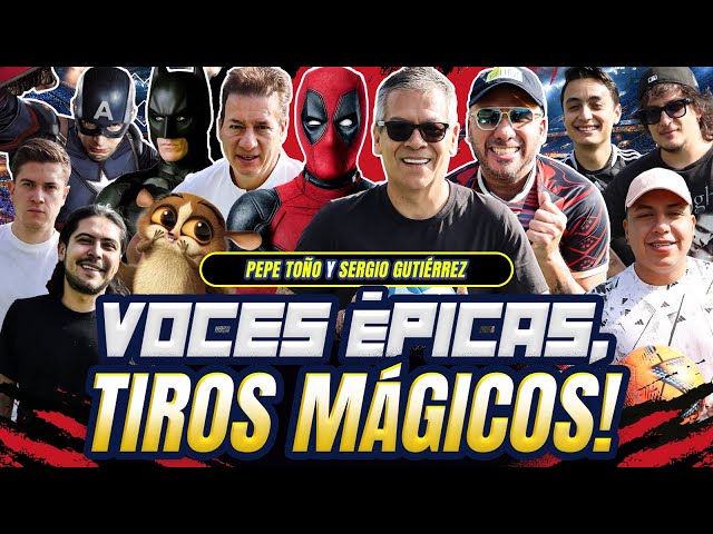 Actores de doblaje jugando futbol #LaReta con Pepe Toño y Sergio Gutierrez: Joker, Batman, Deadpool