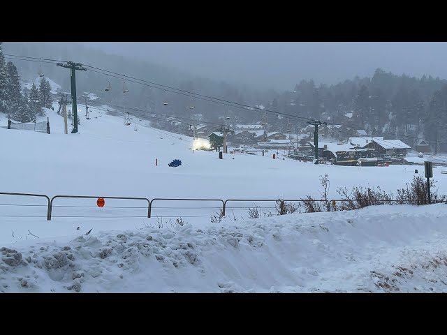 STUNNING SNOW drive. Snowy morning drive around Big Bear Lake, CA and both ski resorts. 1/29/2021