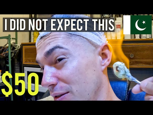 $50 LUXURY Islamabad haircut (Fire was involved) 🇵🇰