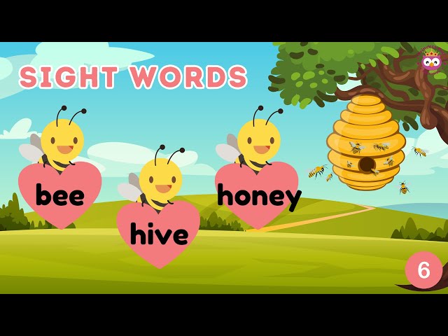 Sight Words 6 / Explore the Buzzing World of Bees / Bee-themed for Children