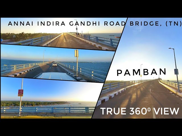 Famous #Pamban bridge of Rameshwaram | Annai Indira Gandhi Road Bridge | #insta360