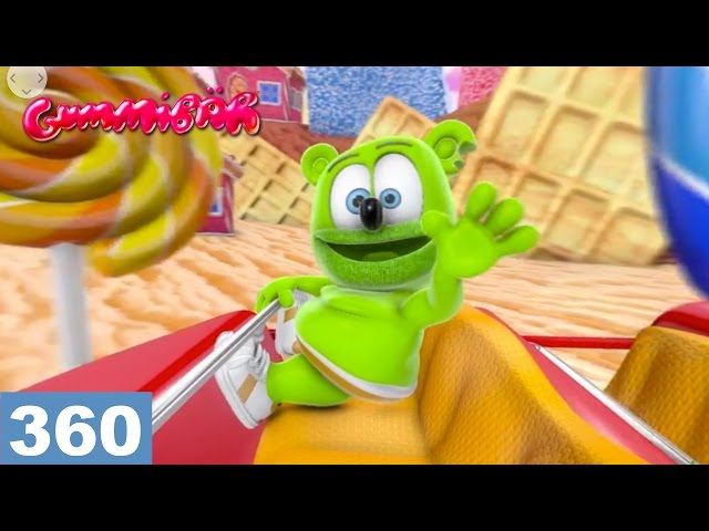 360 Video Roller Coaster VR HD Gummy Bear Candy Coaster Animated