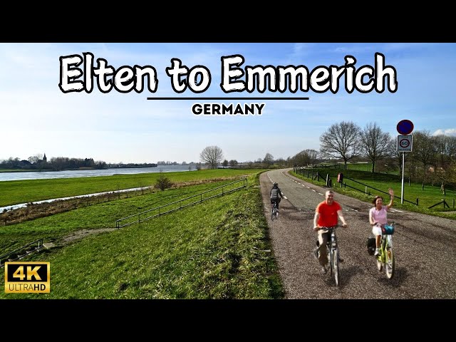 🚴‍♂️ Sunny Day Cycling Ride 🇩🇪: Elten to Emmerich City, Germany 4K