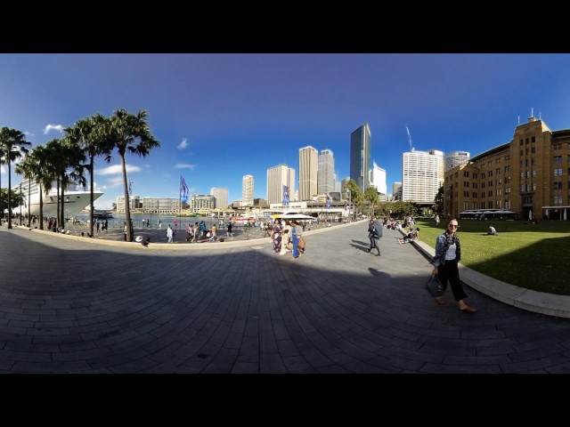 Sydney Circular Quay - 360 Video [Royalty Free Stock Footage] $350 [4K VR Stereoscopic 3D]