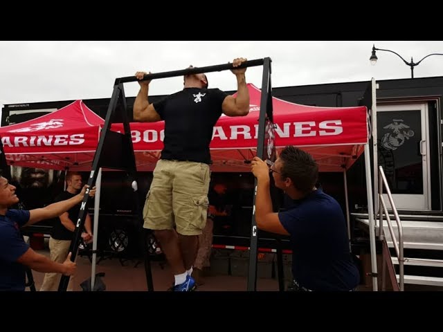 35 Marine pull-ups Oklahoma State Fair 2015