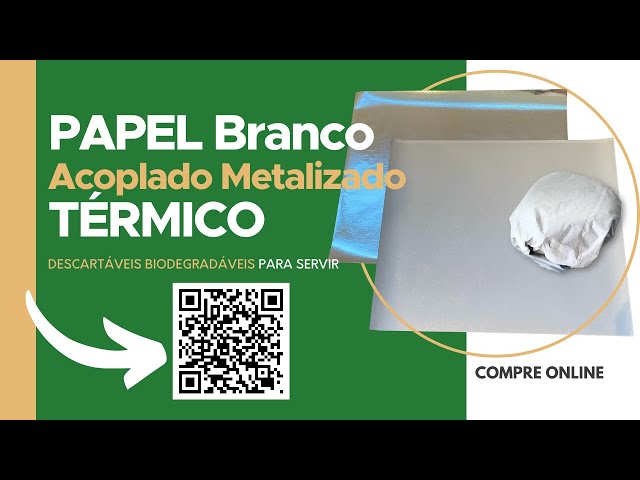 Papel Acoplado Metalizado Térmico ANDERSPack #descartáveisbiodegradaveis #biodegradável #ecofriendly