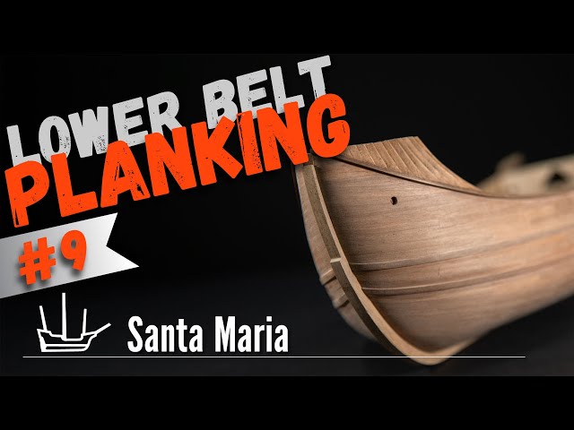 # 9. Final planking. Bending planks. Clinker planking. Columbus Santa Maria. Scale 1/65