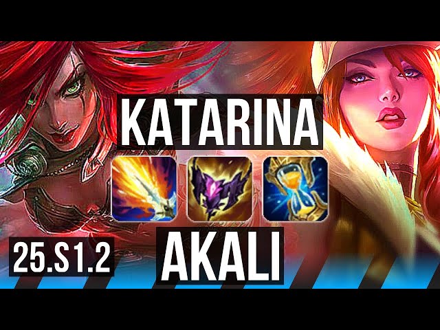 KATARINA vs AKALI (MID) | 1100+ games, Legendary | KR Master | 25.S1.2