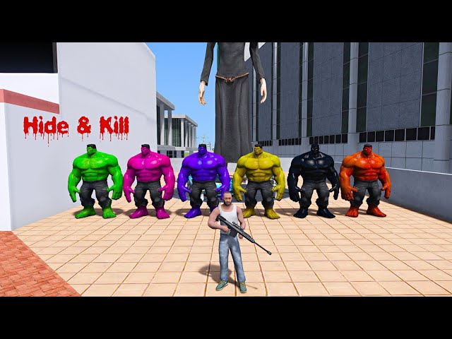 Franklin Play Hide & Kill With Hulks😱 in Indian Bike Driving 3D