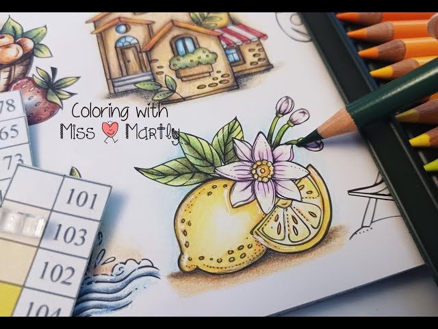 Coloring Tutorial | Meine Reise durch Europa (LEMON) by RITA BERMAN with Polychromos