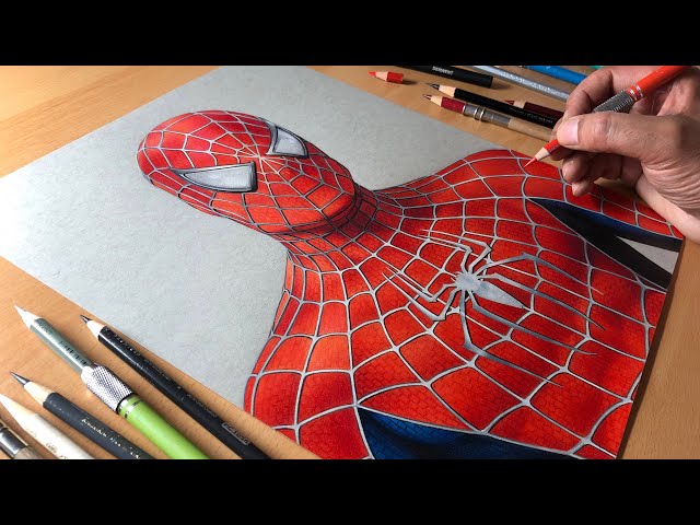 Spider-Man Drawing (Sam Raimi Suit) - Time-lapse + Real-time | Artology