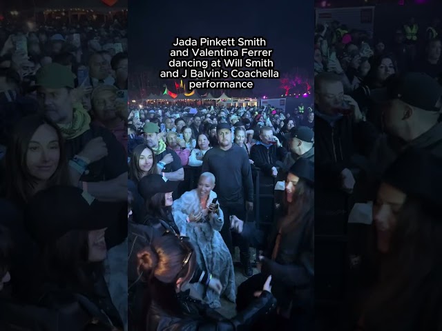 #JadaPinkettSmith dances with #ValentinaFerrer as they support #WillSmith at #Coachella.(🎥:fsphoto)