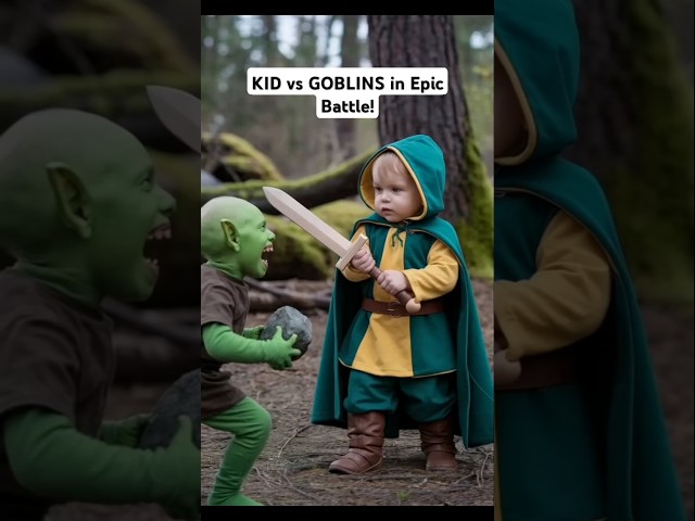 KID Battles GOBLINS in EPIC Medieval Showdown! #ai