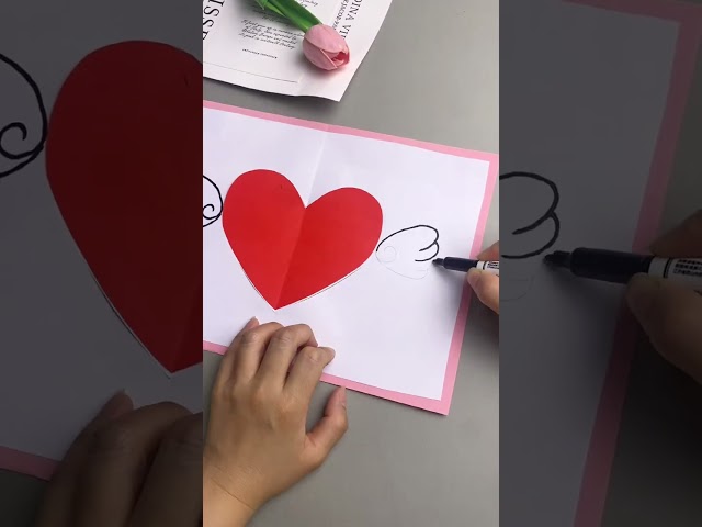 Simple Handwork | Teach You to Draw Love Cards in 20 Seconds | # Diy Tut