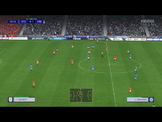 FIFA 23 Stockport vs Crewe Alexandra (2do tiempo)