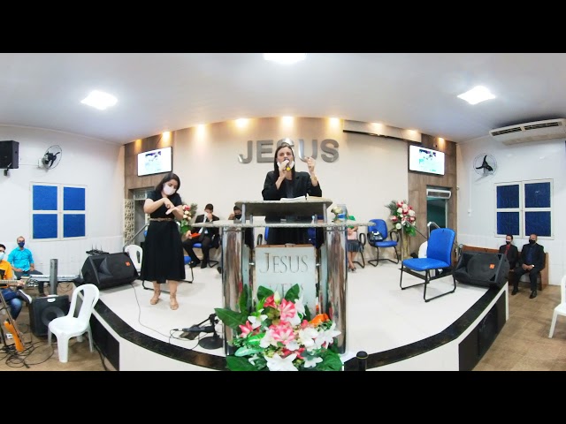 Pregadora. Eliane - Culto das Senhoras - AD Serraria - Maceió AL - Visto em 360º Insta 360 One X