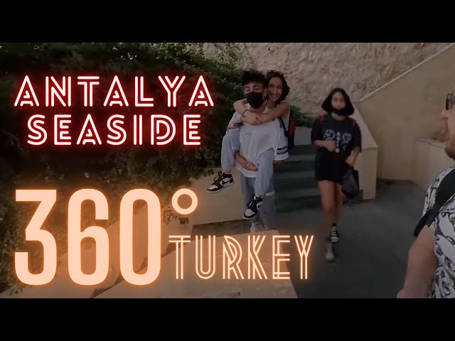 360 TURKEY: Meeting a cute Turkish girl by the seaside, Antalya