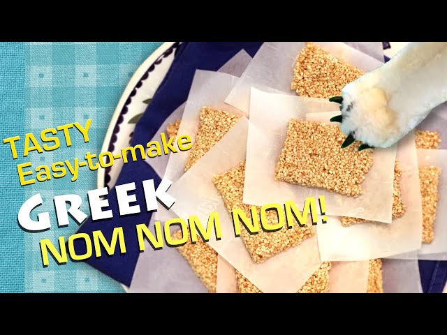 SIMPLE Greek sesame seed bars!