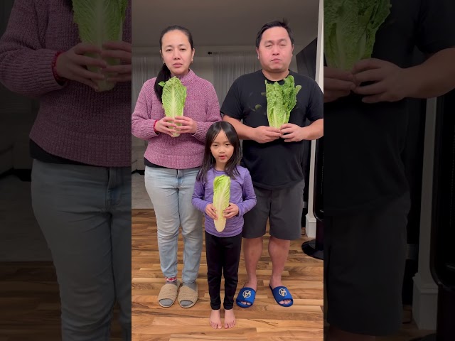 They eat vegetables fast 🥬🤣😱❤️👧🏻✅