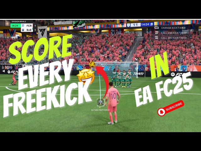 ⚽️ INSANE Outside Curl Freekick Goal in FC25! 🎯#fifa #footballshorts #football