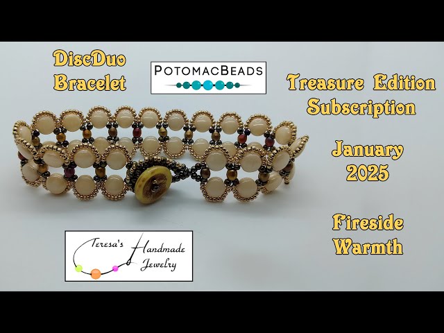 DiscDuo Bracelet | Potomac Beads Treasure Edition Subscription | January 2025 | Fireside Warmth