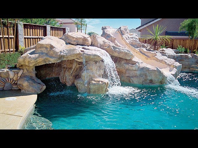 Swimming Pool Waterfalls Construction