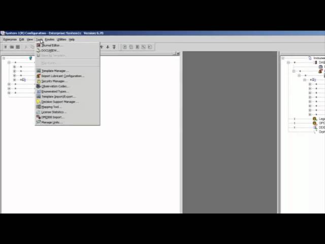 Performing the initial configuration of the System 1 lubrication analysis package