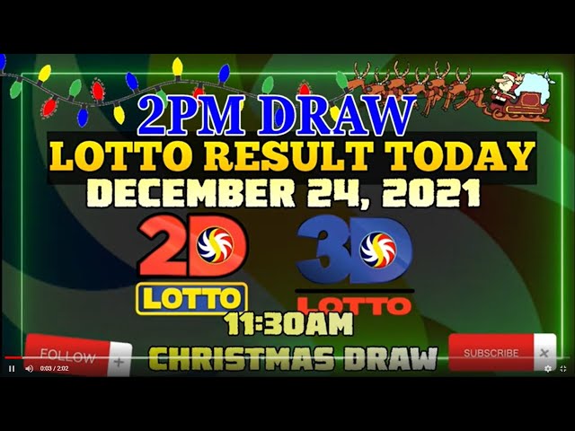 (11:30AM) 2PM  LOTTO RESULT TODAY DECEMBER 24, 2021 | 3D | 2D | SWERTRES | EZ2|