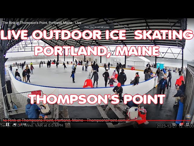 Ice Skating live at The Thompson’s Point Rink, Portland, Maine –   ThompsonsPointRink.com