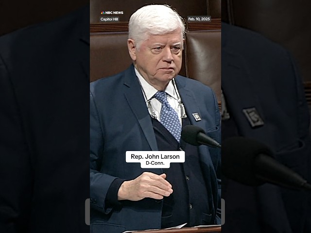 Rep. John Larson freezes after having a medical episode on the House floor.