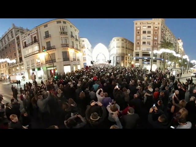 Calle Larios espectáculo de luces Navidad, Málaga 360º