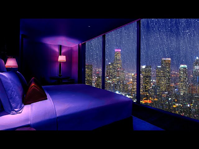 Invigorating Sleep 💤 with PERFECT RAIN on the Window - Cozy bedroom ambience for sleeping