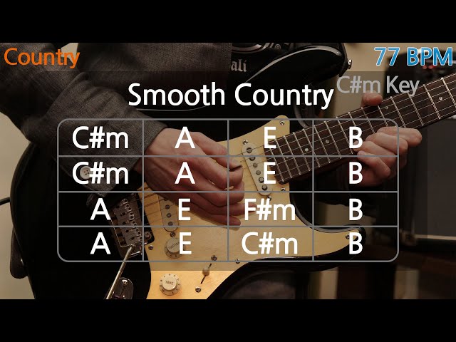 C# minor Smooth Country Backing Track (77 Bpm)