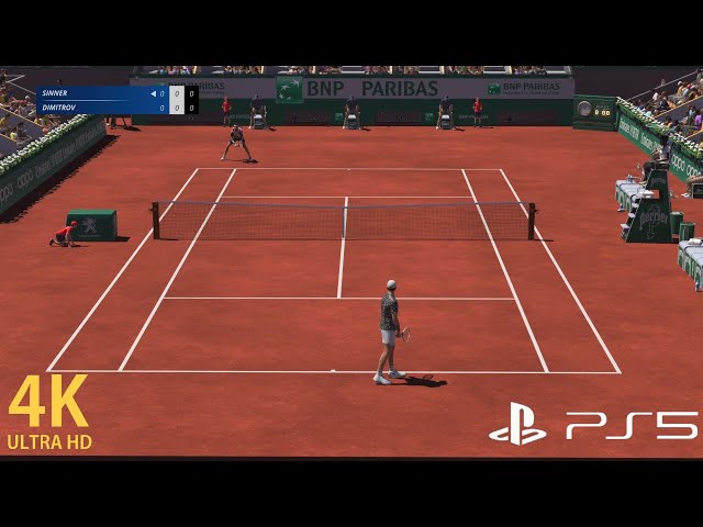 TENNIS WORLD TOUR 2 | JANNIK SINNER VS GRIGOR DIMITROV | ROLAND-GARROS - ULTRA REALISM 4K PS5