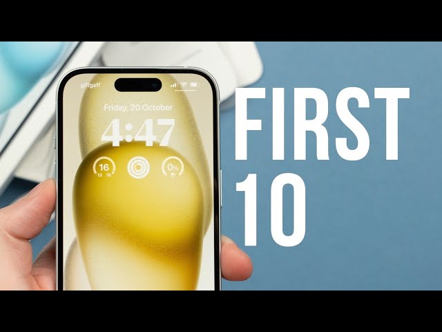 iPhone 15 - First 10 Things To Do! (Tips & Tricks)