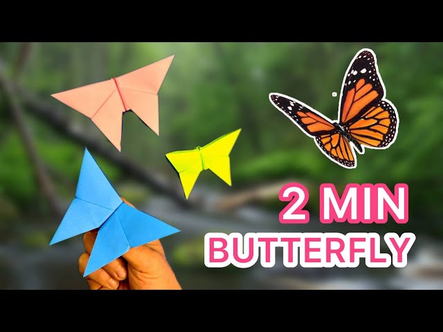 Easy Origami Butterfly In only 2 MIN | Paper Butterfly | Easy Tutorial